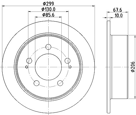 Hella Bremsscheibe [Hersteller-Nr. 8DD355116-341] für Ssangyong