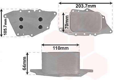 Van Wezel Ölkühler, Motoröl [Hersteller-Nr. 06013700] für BMW, Mini