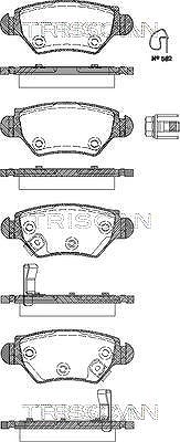 Triscan Bremsbelagsatz, Scheibenbremse [Hersteller-Nr. 811024013] für Vauxhall, Chevrolet, Opel