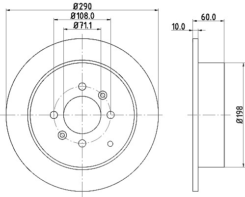 Hella Bremsscheibe [Hersteller-Nr. 8DD355105-231] für Peugeot