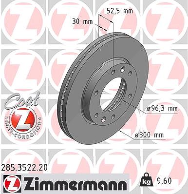 Zimmermann Bremsscheibe [Hersteller-Nr. 285.3522.20] für Hyundai