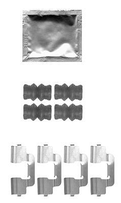 Hella Zubehörsatz, Scheibenbremsbelag [Hersteller-Nr. 8DZ355204-271] für Citroën, Peugeot, Ds, Ds (capsa)