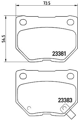 Brembo Bremsbelagsatz, Scheibenbremse [Hersteller-Nr. P78016] für Subaru