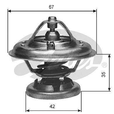 Gates Thermostat, Kühlmittel [Hersteller-Nr. TH12685G1] für Daewoo, Mercedes-Benz, Puch, Ssangyong