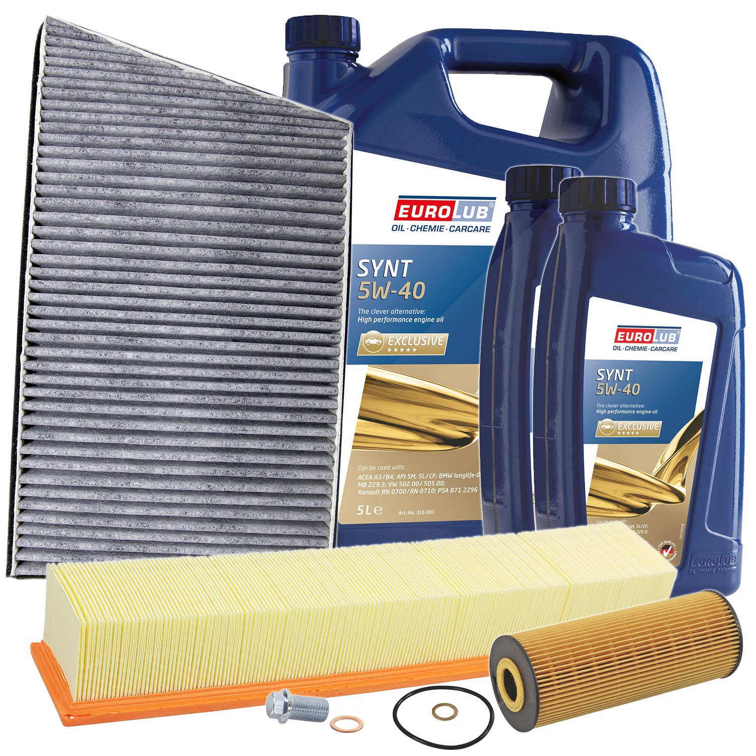 Bestprice Inspektionspaket Filtersatz SET A + 7l ÖL [Hersteller-Nr. 10493611] für Mercedes-Benz