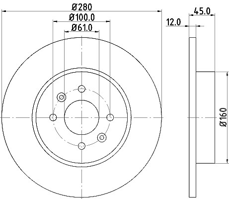 Hella Bremsscheibe [Hersteller-Nr. 8DD355115-811] für Renault