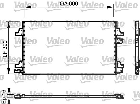 Valeo Kondensator, Klimaanlage [Hersteller-Nr. 814006] für Renault