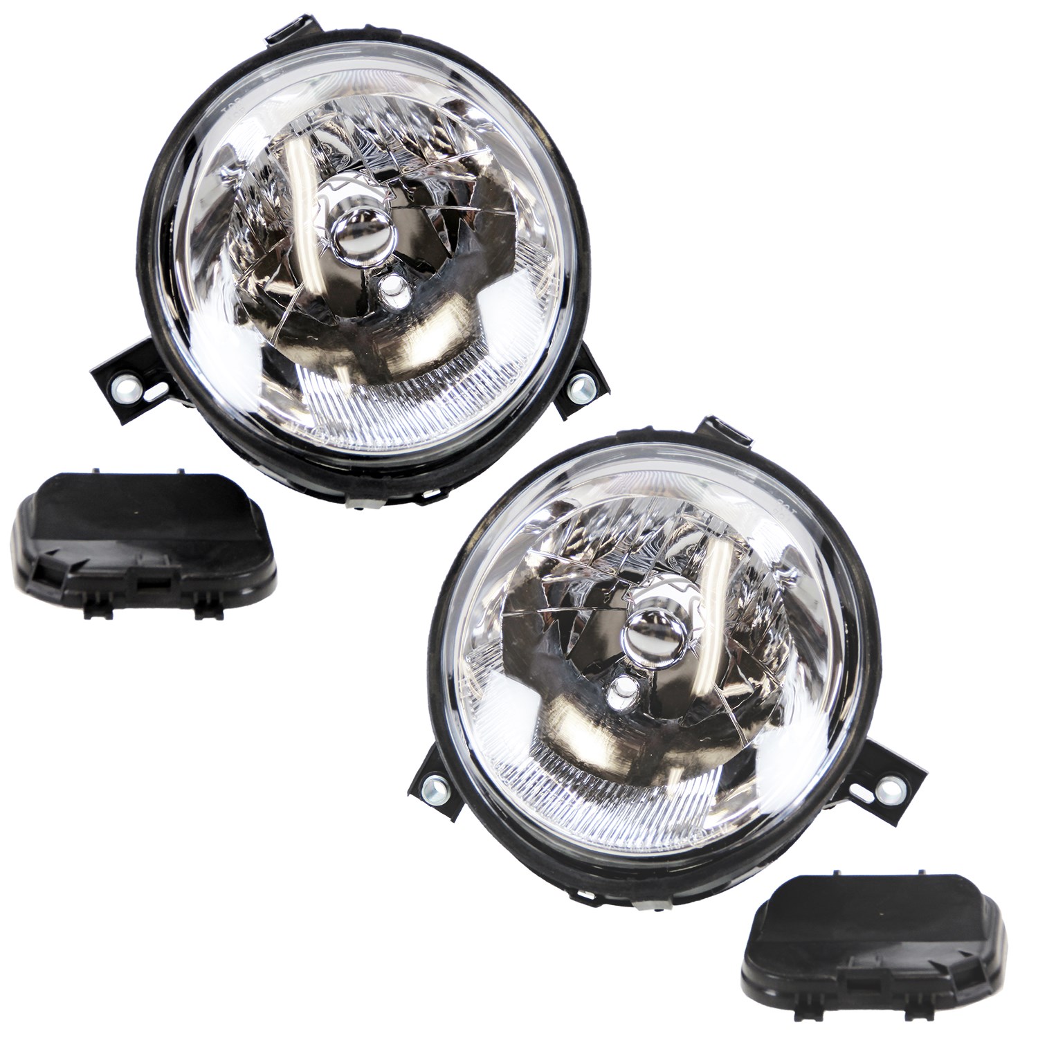 Bestprice 2x Scheinwerfer H4 ohne Stellmotor elektr. LWR [Hersteller-Nr. 10429187] für VW