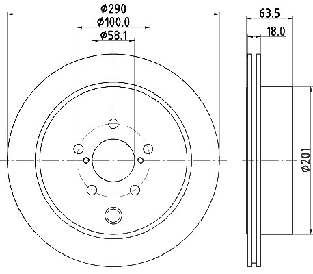 Hella Bremsscheibe [Hersteller-Nr. 8DD355122-281] für Subaru, Toyota
