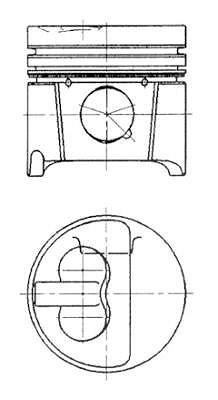 Kolbenschmidt Kolben [Hersteller-Nr. 94786700] für Peugeot, Lada, Suzuki, Fiat, Citroën