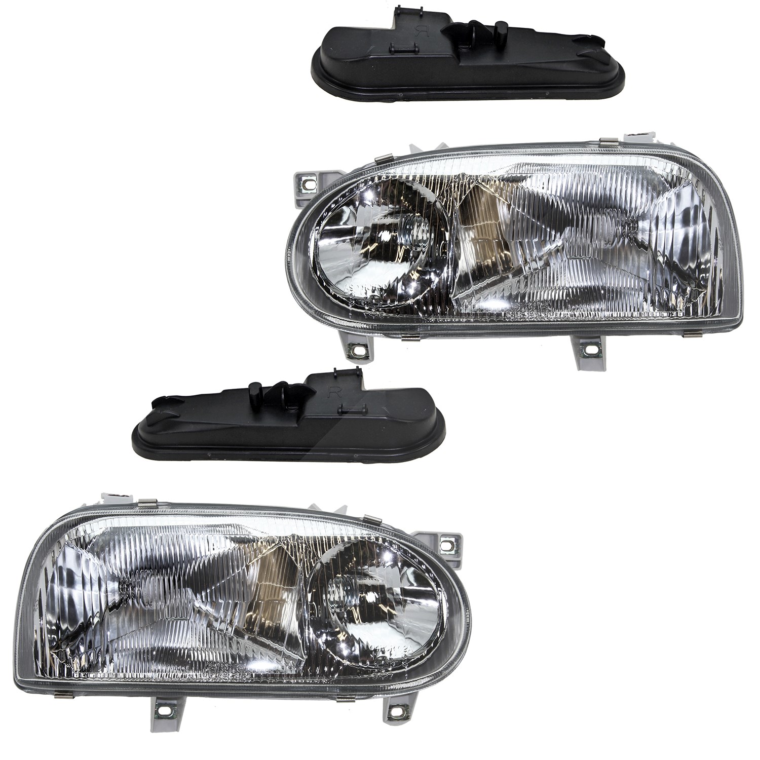 Bestprice 2x Scheinwerfer H1/H1 ohne Stellmotor elektr. LWR [Hersteller-Nr. 10429191] für VW