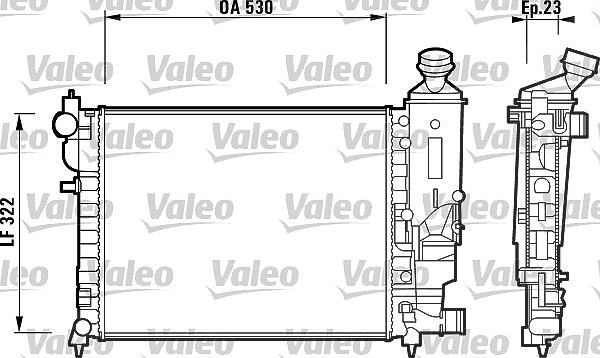 Valeo Kühler, Motorkühlung [Hersteller-Nr. 732882] für Peugeot