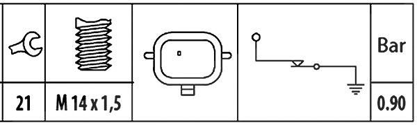 Hella Öldruckschalter [Hersteller-Nr. 6ZL003259-901] für Renault