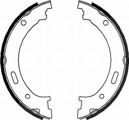 Hella Bremsbackensatz, Feststellbremse [Hersteller-Nr. 8DA355050-901] für Jeep