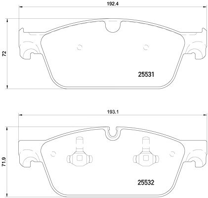 Brembo Bremsbelagsatz, Scheibenbremse [Hersteller-Nr. P50112] für Mercedes-Benz