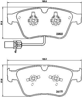 Brembo Bremsbelagsatz, Scheibenbremse [Hersteller-Nr. P05003] für Bentley