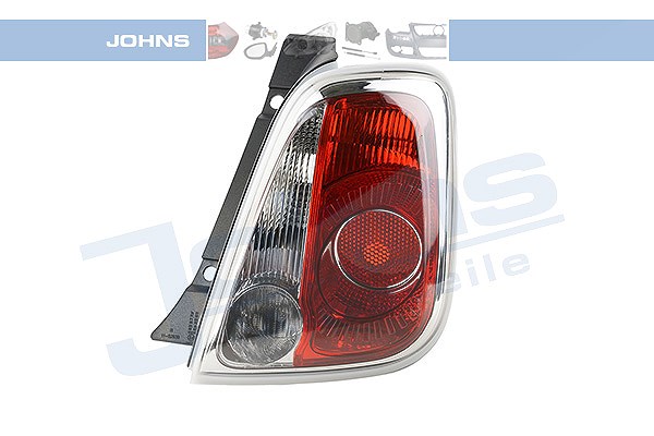 Johns Heckleuchte, Blinker weiß, ohne Lampenträger [Hersteller-Nr. 300388-1] für Fiat
