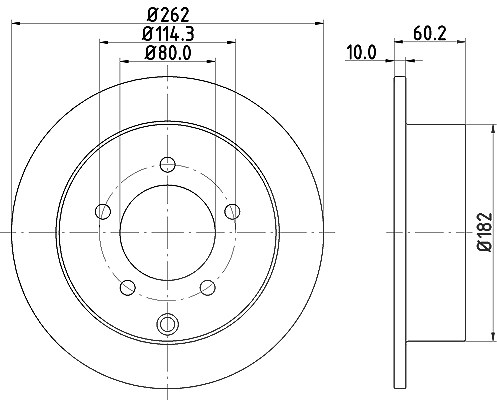Hella Bremsscheibe [Hersteller-Nr. 8DD355119-181] für Mitsubishi