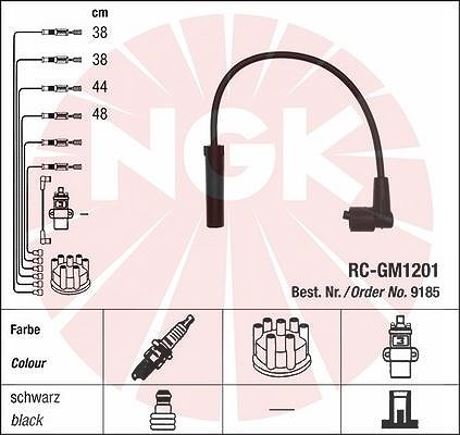 Ngk Zündleitungssatz [Hersteller-Nr. 9185] für Lada