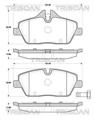 Triscan Bremsbelagsatz, Scheibenbremse [Hersteller-Nr. 811011028] für BMW