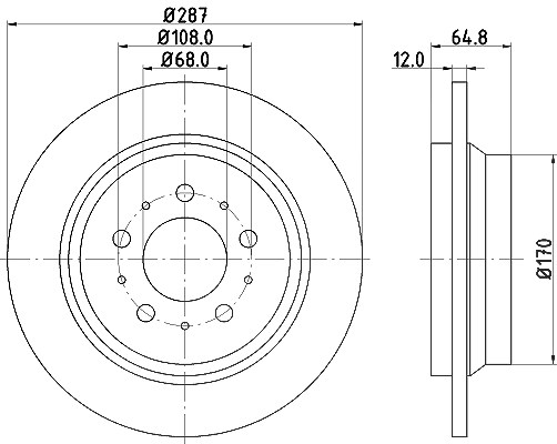 Hella Bremsscheibe [Hersteller-Nr. 8DD355107-091] für Volvo