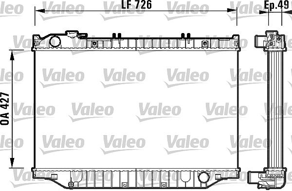 Valeo Kühler, Motorkühlung [Hersteller-Nr. 732415] für Toyota