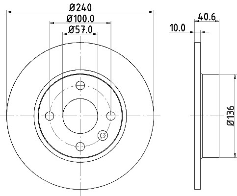 Hella Bremsscheibe [Hersteller-Nr. 8DD355108-251] für Opel, Vauxhall