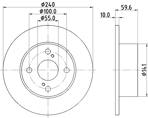 Hella Bremsscheibe [Hersteller-Nr. 8DD355111-711] für Toyota