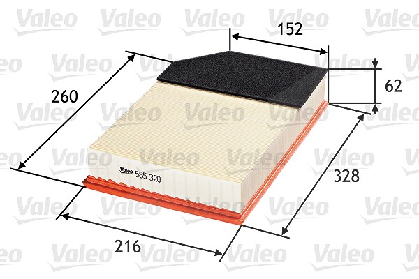 Valeo Luftfilter [Hersteller-Nr. 585320] für Volvo