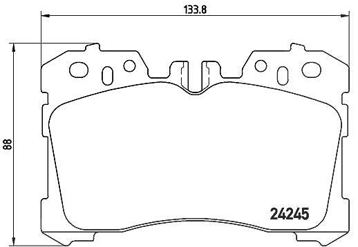Brembo Bremsbelagsatz, Scheibenbremse [Hersteller-Nr. P83075] für Toyota, Lexus