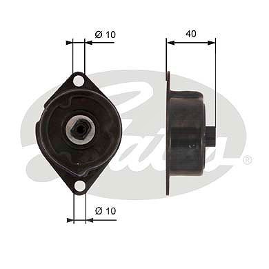 Gates Spannrolle, Keilrippenriemen [Hersteller-Nr. T38499] für Seat, VW, Skoda