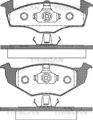 Triscan Bremsbelagsatz, Scheibenbremse [Hersteller-Nr. 811029009] für Seat, VW