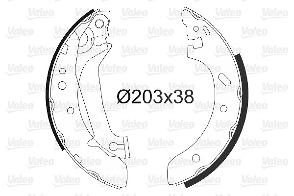 Valeo Bremsbackensatz [Hersteller-Nr. 562632] für Ford
