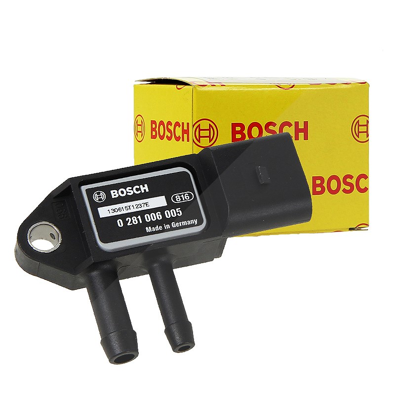 Bosch Differenzdruckgeber, Sensor Abgasdruck [Hersteller-Nr. 0281006005] für VW, Seat, Skoda, Porsche, Audi