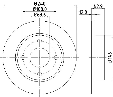 Hella Bremsscheibe [Hersteller-Nr. 8DD355104-631] für Ford, Mazda