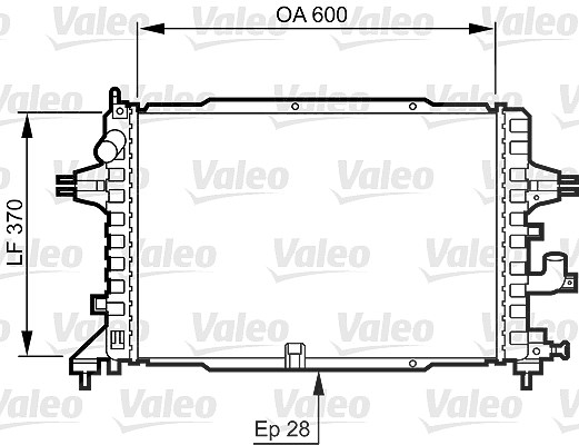 Valeo Kühler, Motorkühlung [Hersteller-Nr. 734380] für Vauxhall, Opel