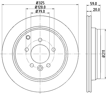 Hella Bremsscheibe [Hersteller-Nr. 8DD355118-771] für Land Rover