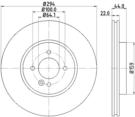 Hella Bremsscheibe [Hersteller-Nr. 8DD355115-871] für Mini