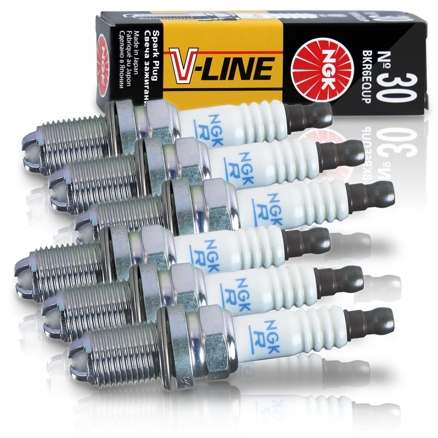 Ngk 6x Zündkerze [Hersteller-Nr. 6343] für BMW, Alpina, Porsche