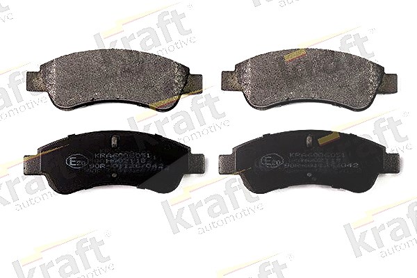 Kraft Automotive Bremsbelagsatz, Scheibenbremse [Hersteller-Nr. 6006051] für Citroën, Peugeot
