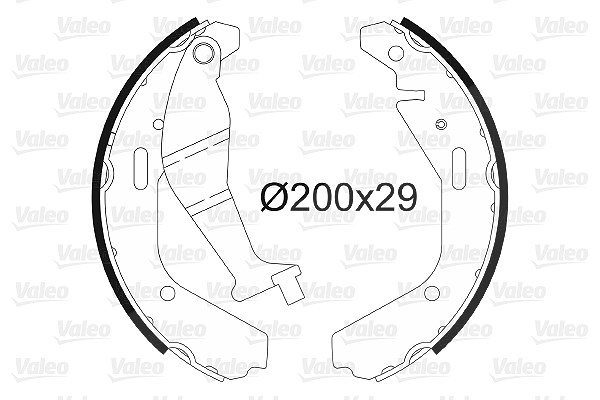 Valeo Bremsbackensatz [Hersteller-Nr. 564102] für Vauxhall, Opel, Suzuki, Subaru