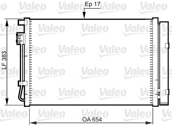 Valeo Kondensator, Klimaanlage [Hersteller-Nr. 814362] für Hyundai, Kia