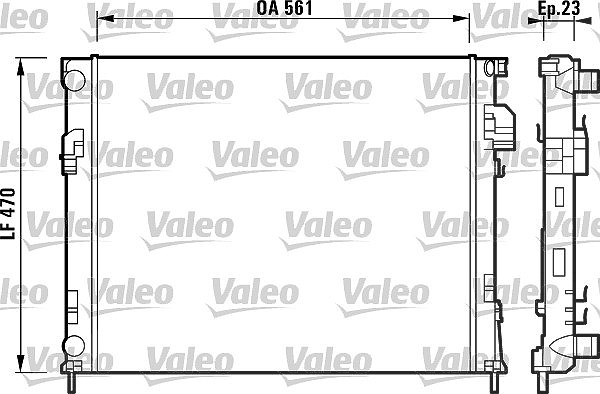 Valeo Kühler, Motorkühlung [Hersteller-Nr. 732853] für Nissan, Opel, Renault, Vauxhall