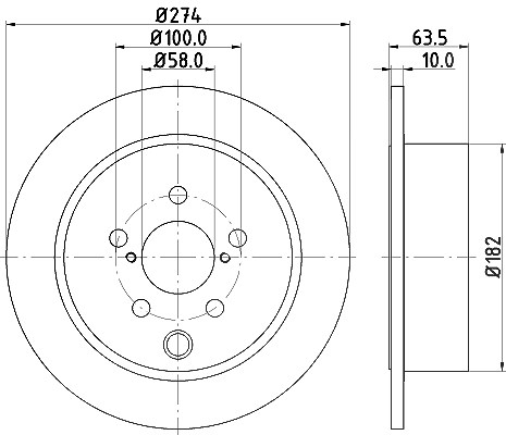 Hella Bremsscheibe [Hersteller-Nr. 8DD355120-341] für Subaru
