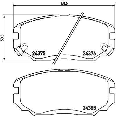 Brembo Bremsbelagsatz, Scheibenbremse [Hersteller-Nr. P30038] für Kia, Hyundai