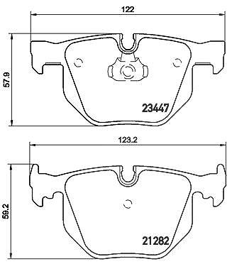 Brembo Bremsbelagsatz, Scheibenbremse [Hersteller-Nr. P06029] für BMW