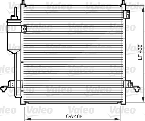 Valeo Kondensator, Klimaanlage [Hersteller-Nr. 814214] für Mitsubishi