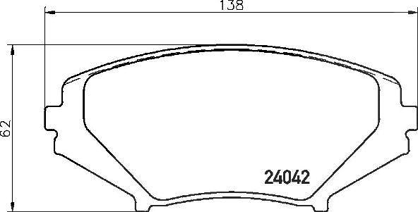 Brembo Bremsbelagsatz, Scheibenbremse [Hersteller-Nr. P49034] für Mazda