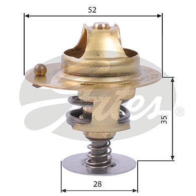 Gates Thermostat, Kühlmittel [Hersteller-Nr. TH14178G1] für Honda, Rover