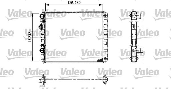 Valeo Kühler, Motorkühlung [Hersteller-Nr. 730956] für VW, Seat